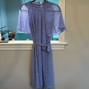 Beautiful new flutter sleeve dress in periwinkle blue.